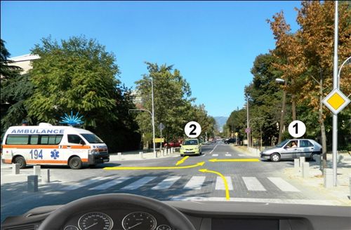 Sipas mënyrës së rregullimit të komunikacionit në udhëkryqin si në fotografi, unë duhet: